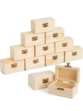 Natural Pine Jewelry Box Set - Unbranded, Cream Wood Finish